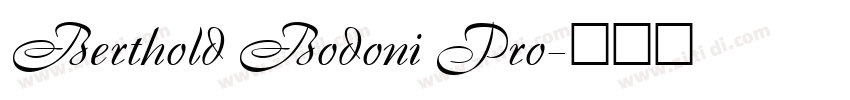 Berthold Bodoni Pro字体转换